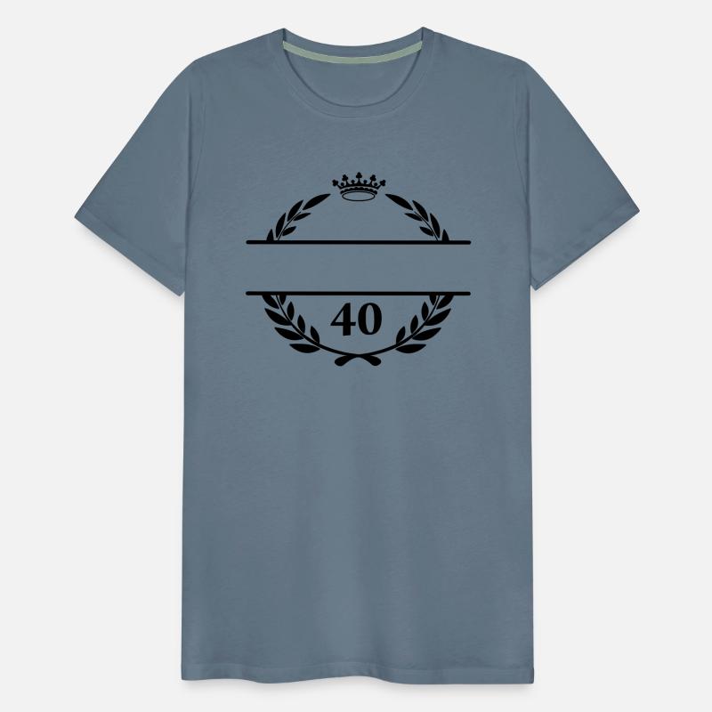 Laurel wreath and crown With number 40