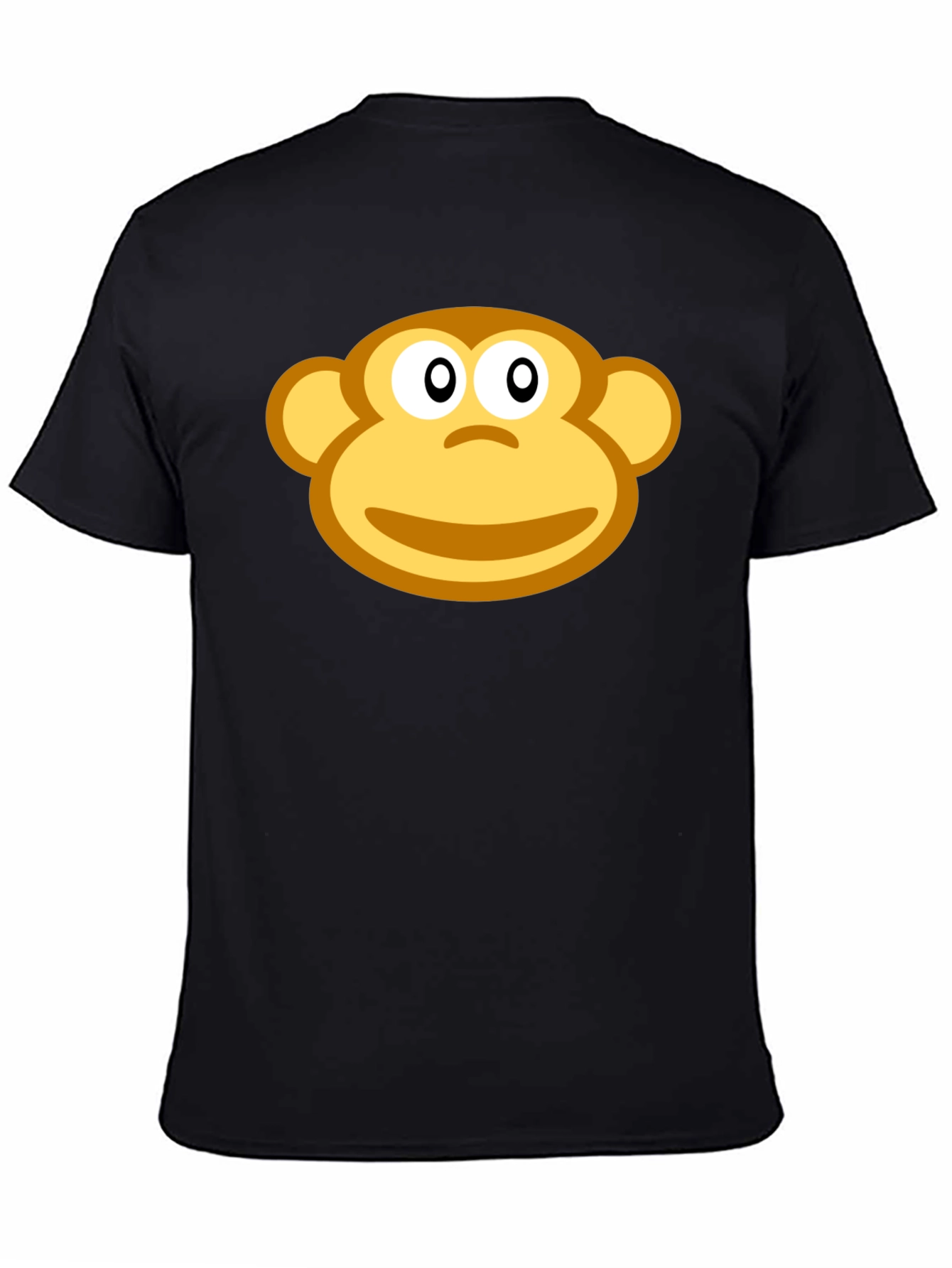 Monkey Face Graphic Black T-Shirt