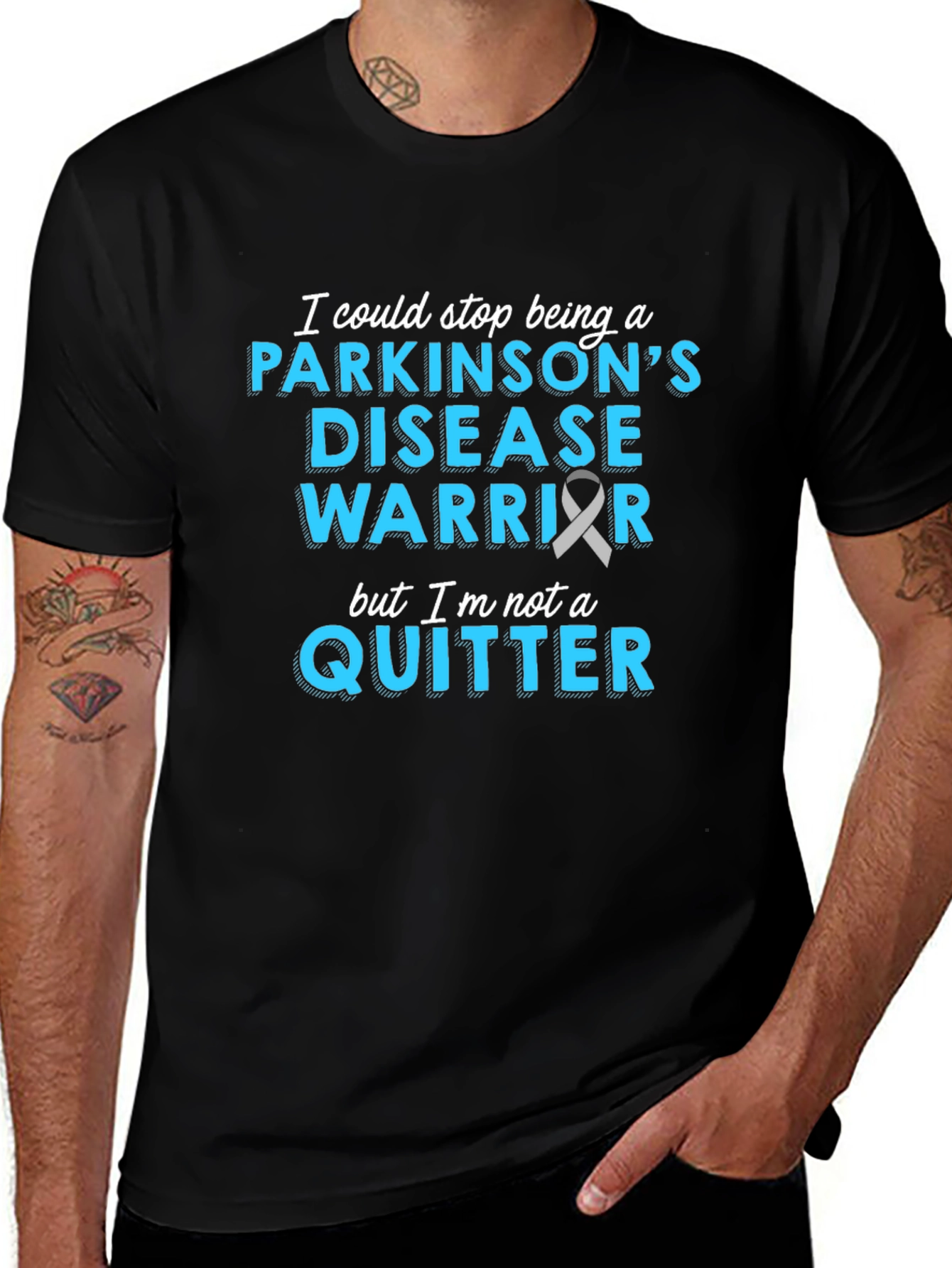 Parkinsons Disease Warrior T-Shirt - Never Quit!