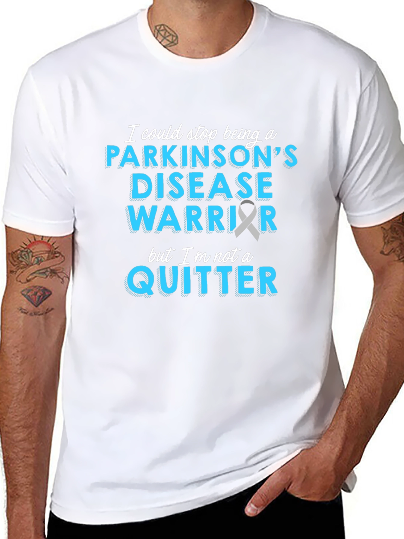 Parkinsons Disease Warrior T-Shirt - Never Quit!