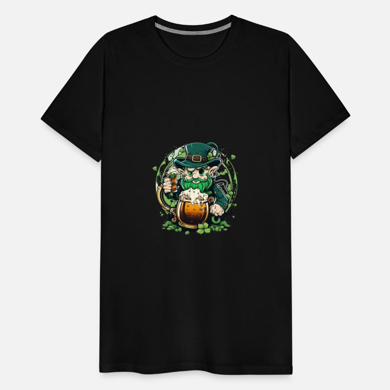 leprechaun drink beer vector