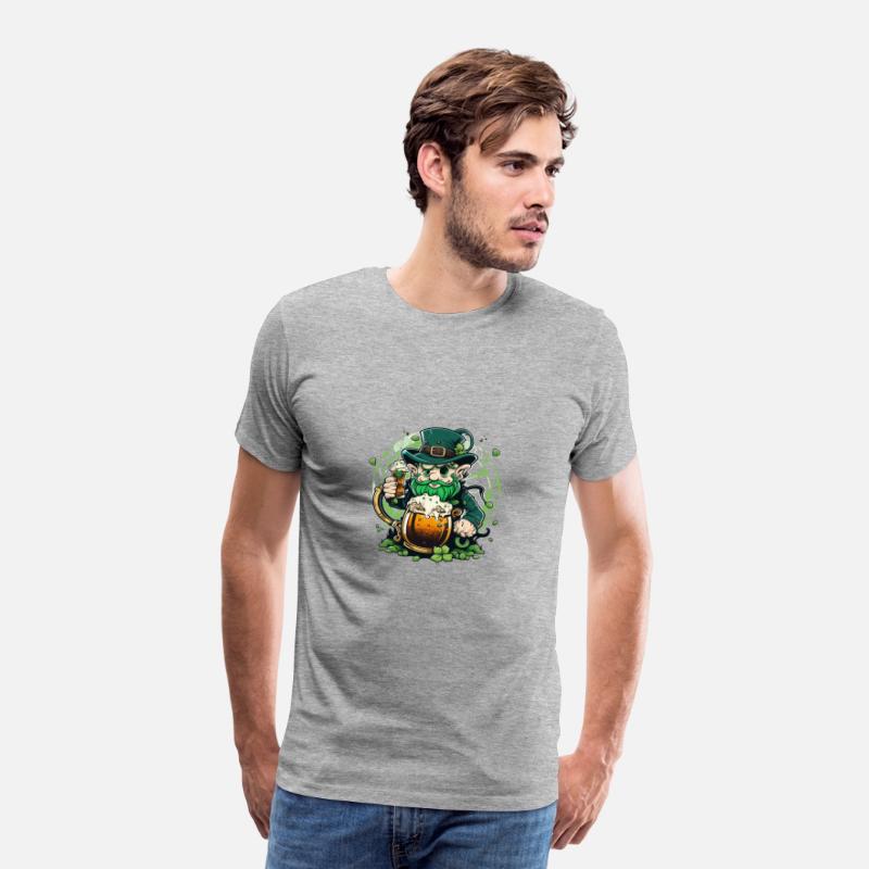 leprechaun drink beer vector
