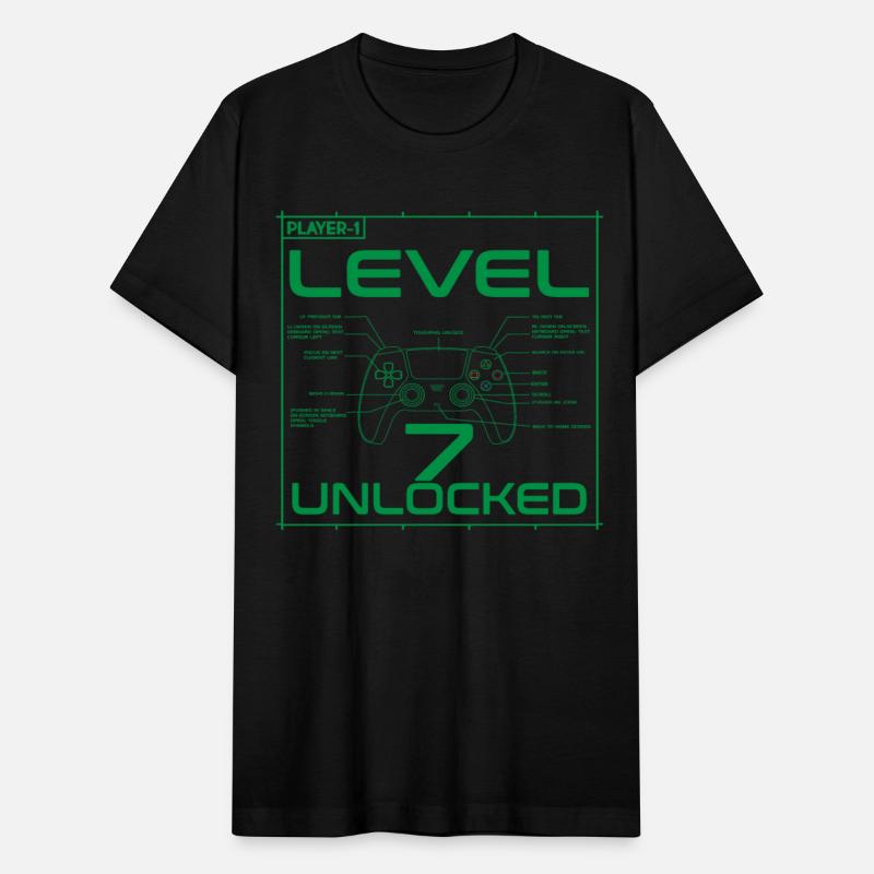 Level 7 Unlocked - 7 Years Old Video Gamer Birt