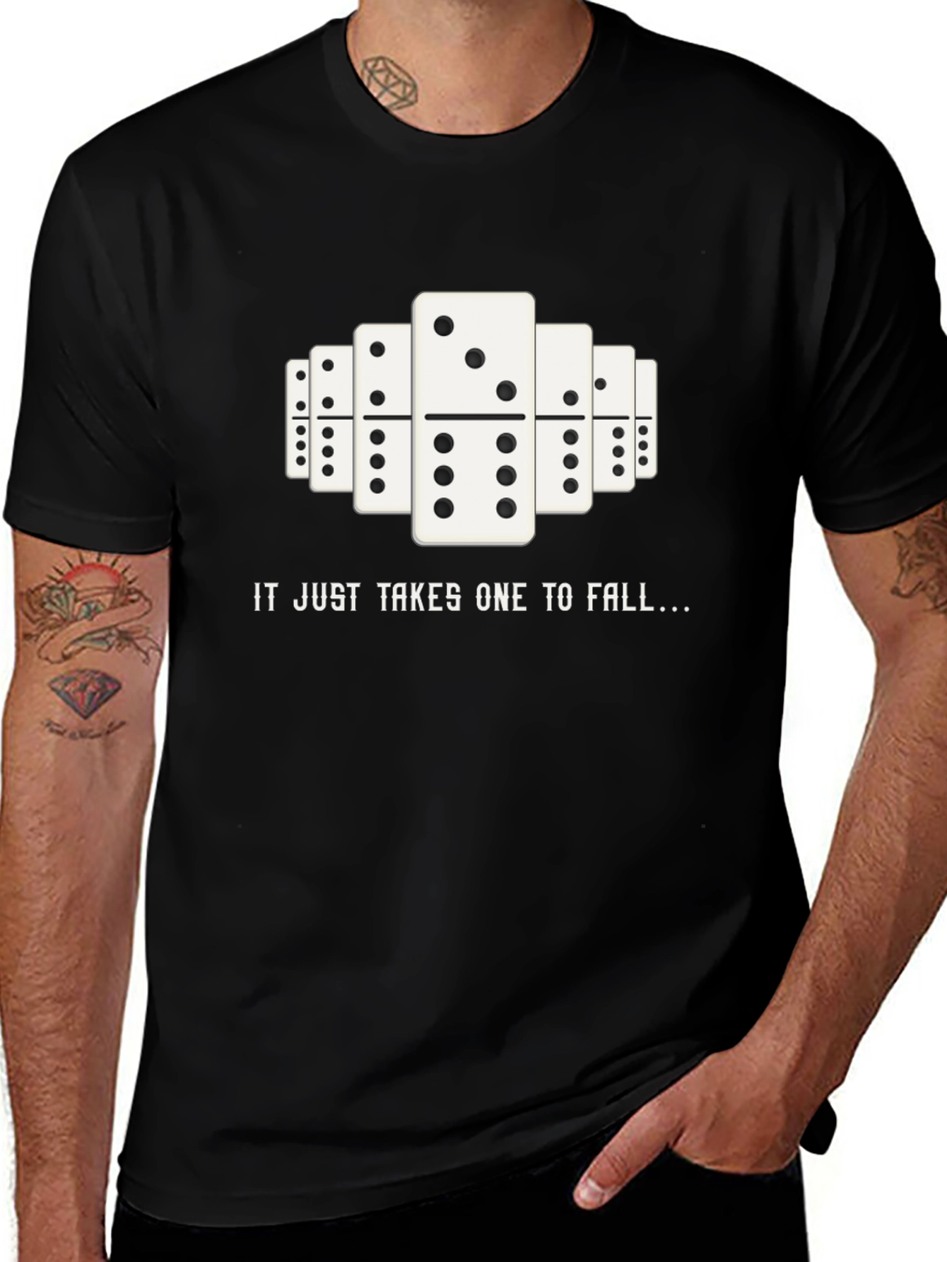 Domino Effect Graphic T-Shirt - Just Takes One