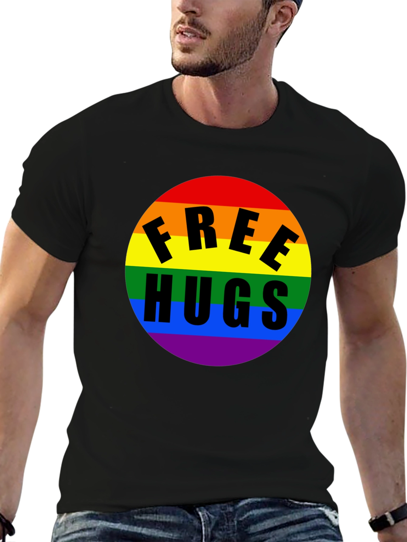 Free Hugs Rainbow Pride T-Shirt