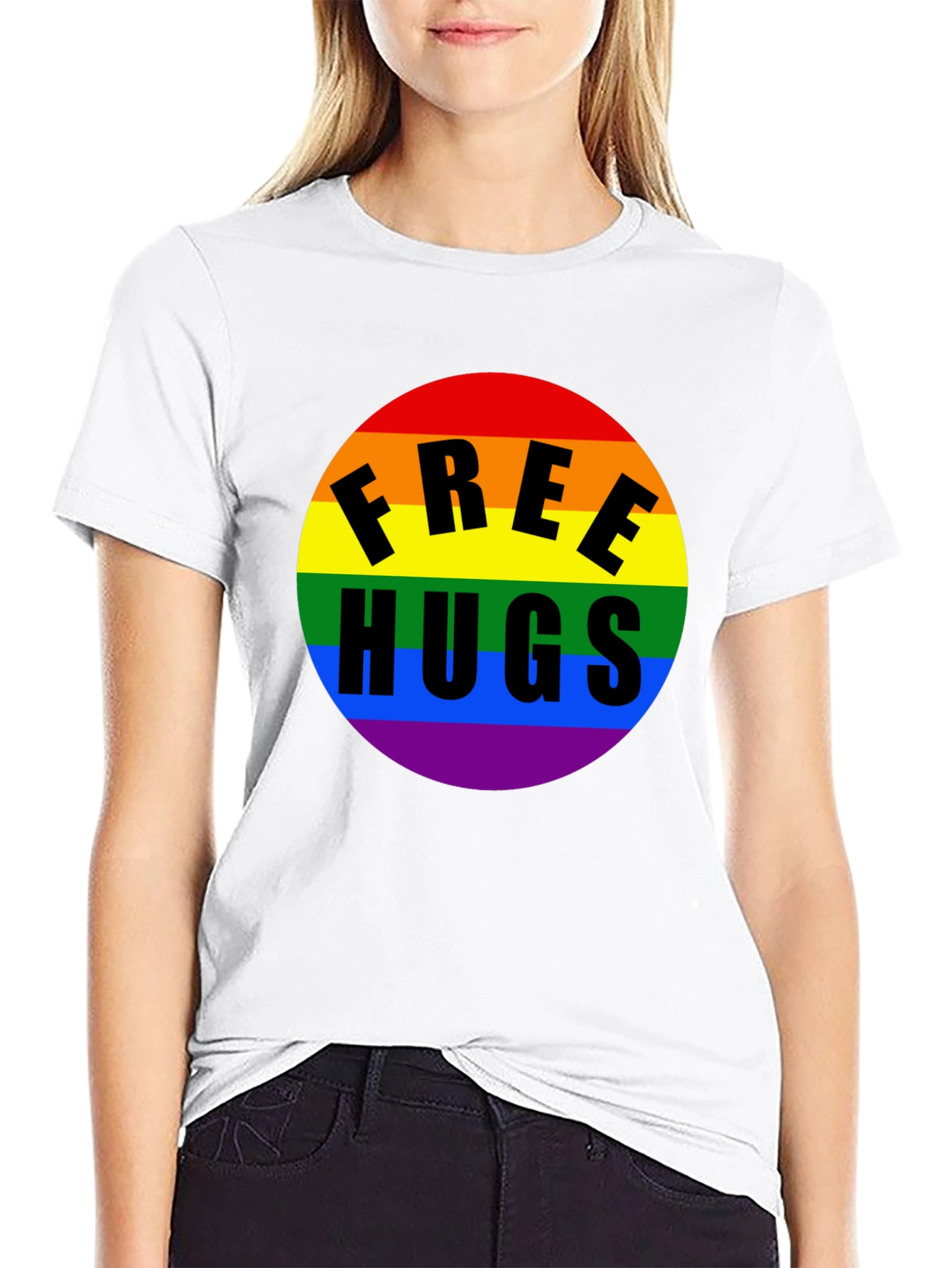 Free Hugs Rainbow Pride T-Shirt