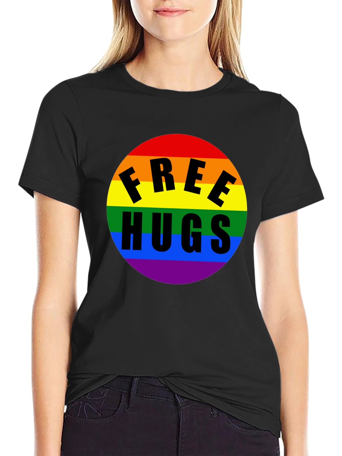 Free Hugs Rainbow Pride T-Shirt
