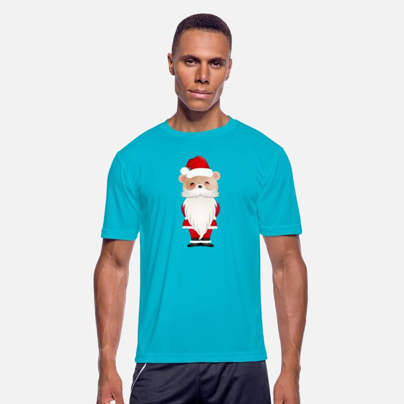 LITTLE CHRISTMAS BEAR WITH SANTA HAT AND BEARD