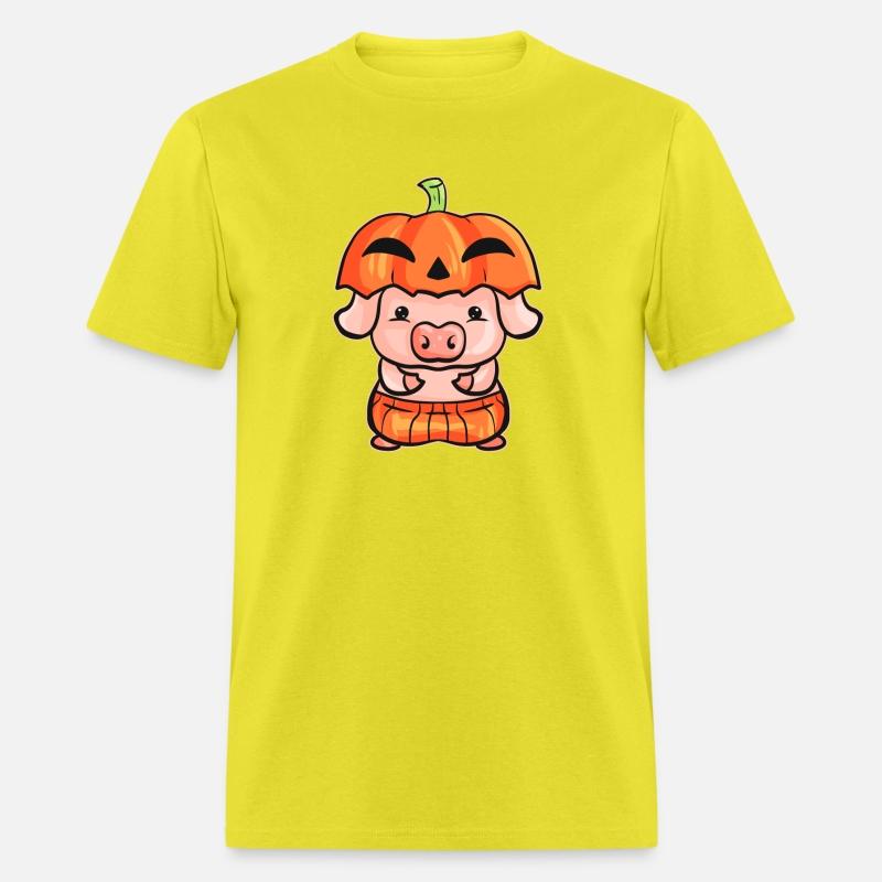 Little Pink Pig Dresses As A Pumpkin For Halloween