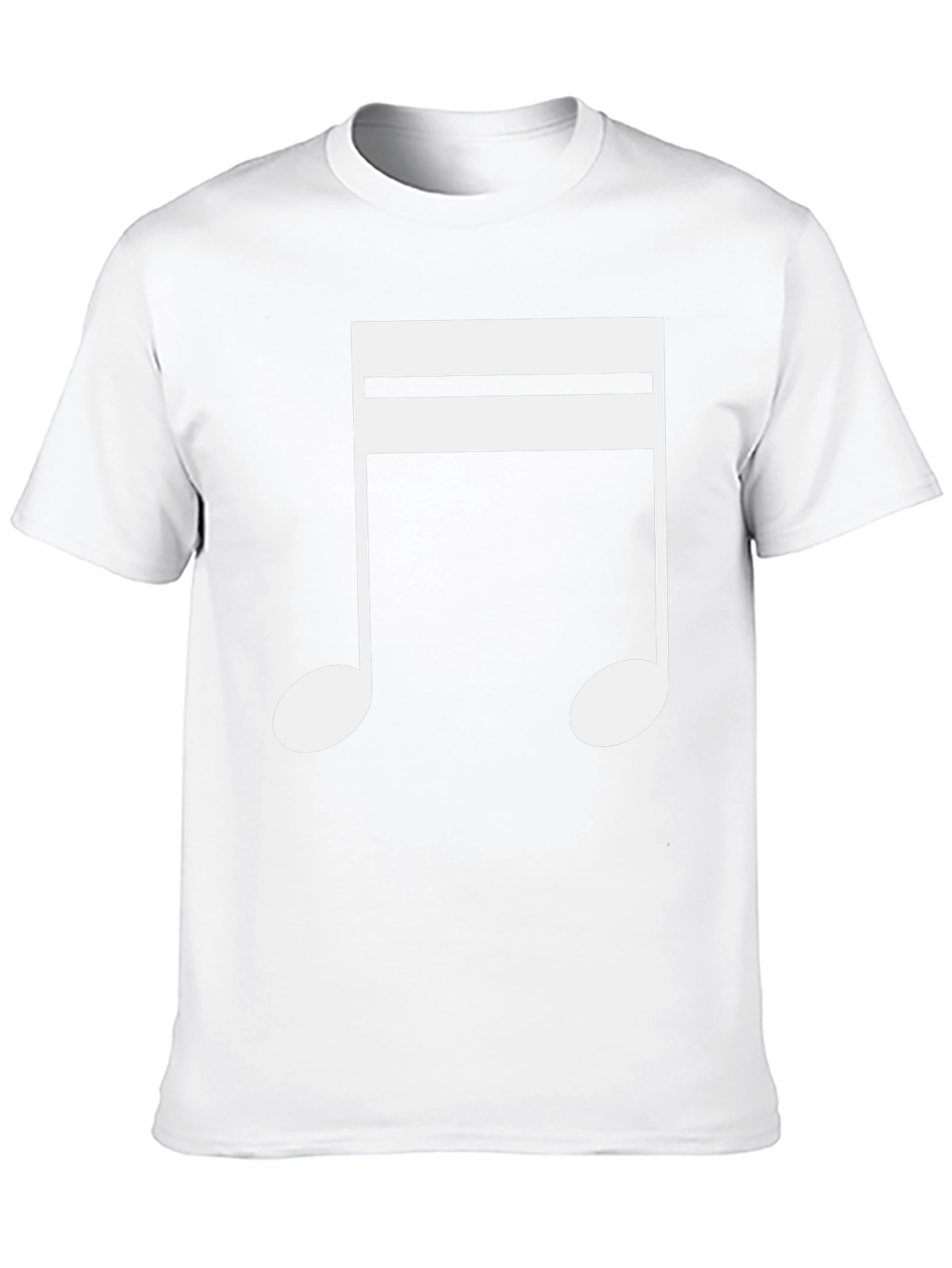 Music Note Graphic Tee - Black Cotton T-Shirt