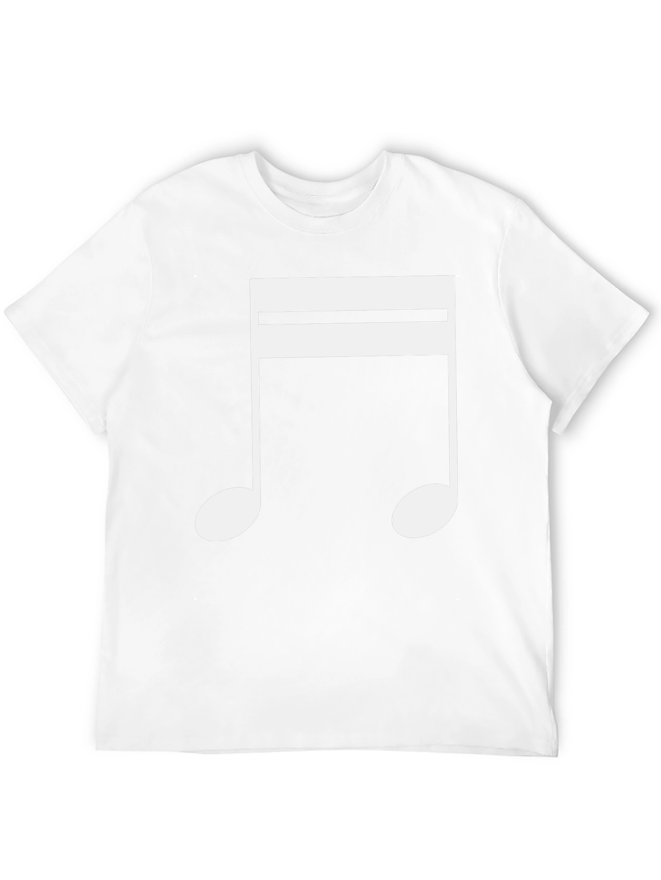 Music Note Graphic Tee - Black Cotton T-Shirt