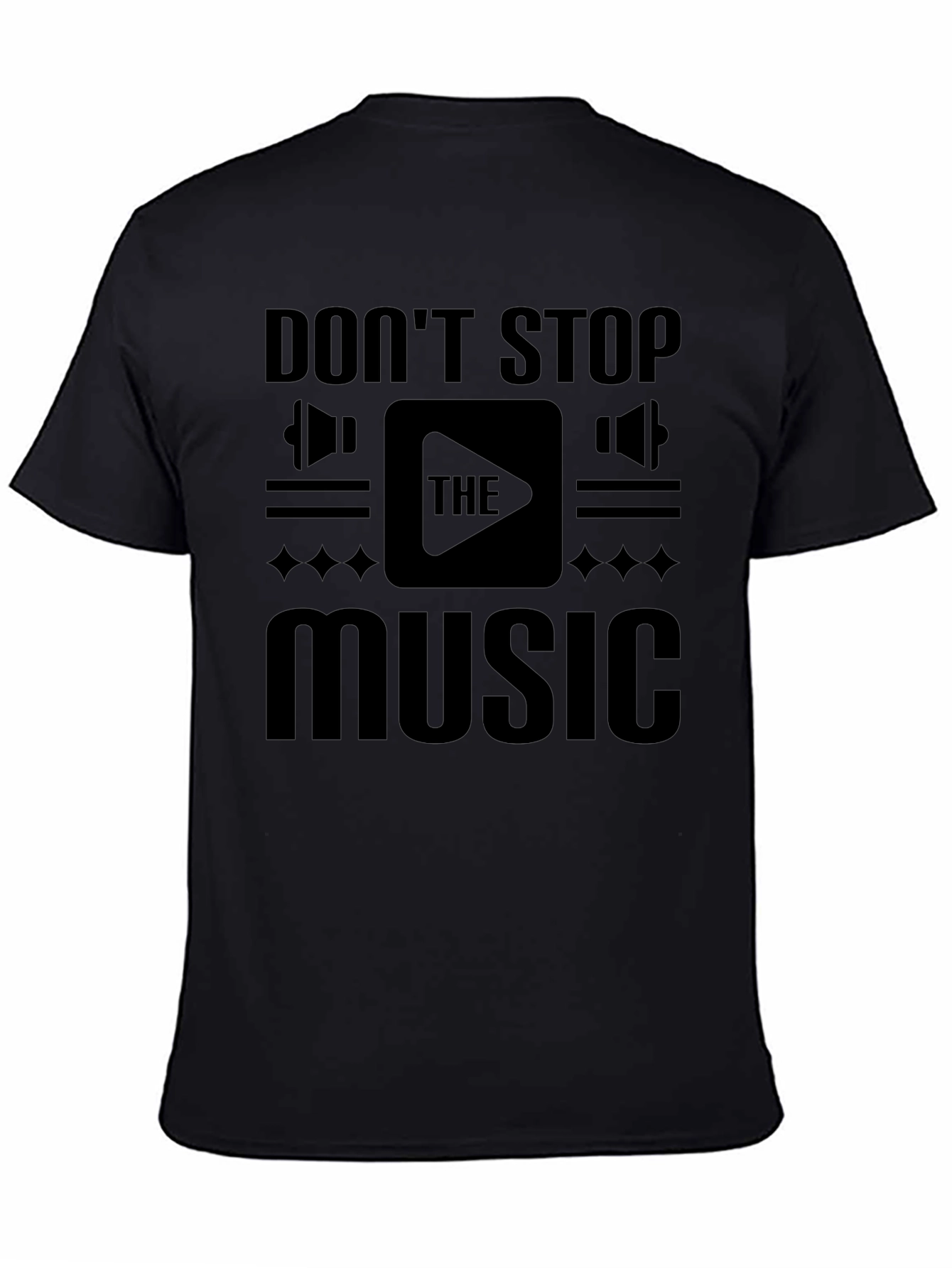 Dont Stop The Music Black Graphic Tee