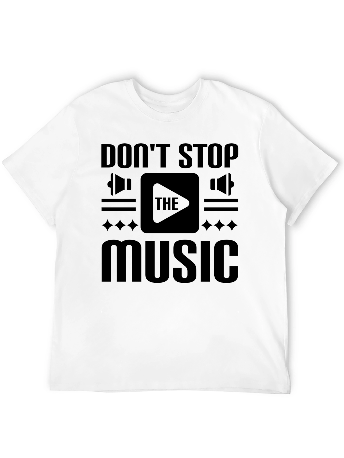 Dont Stop The Music Black Graphic Tee