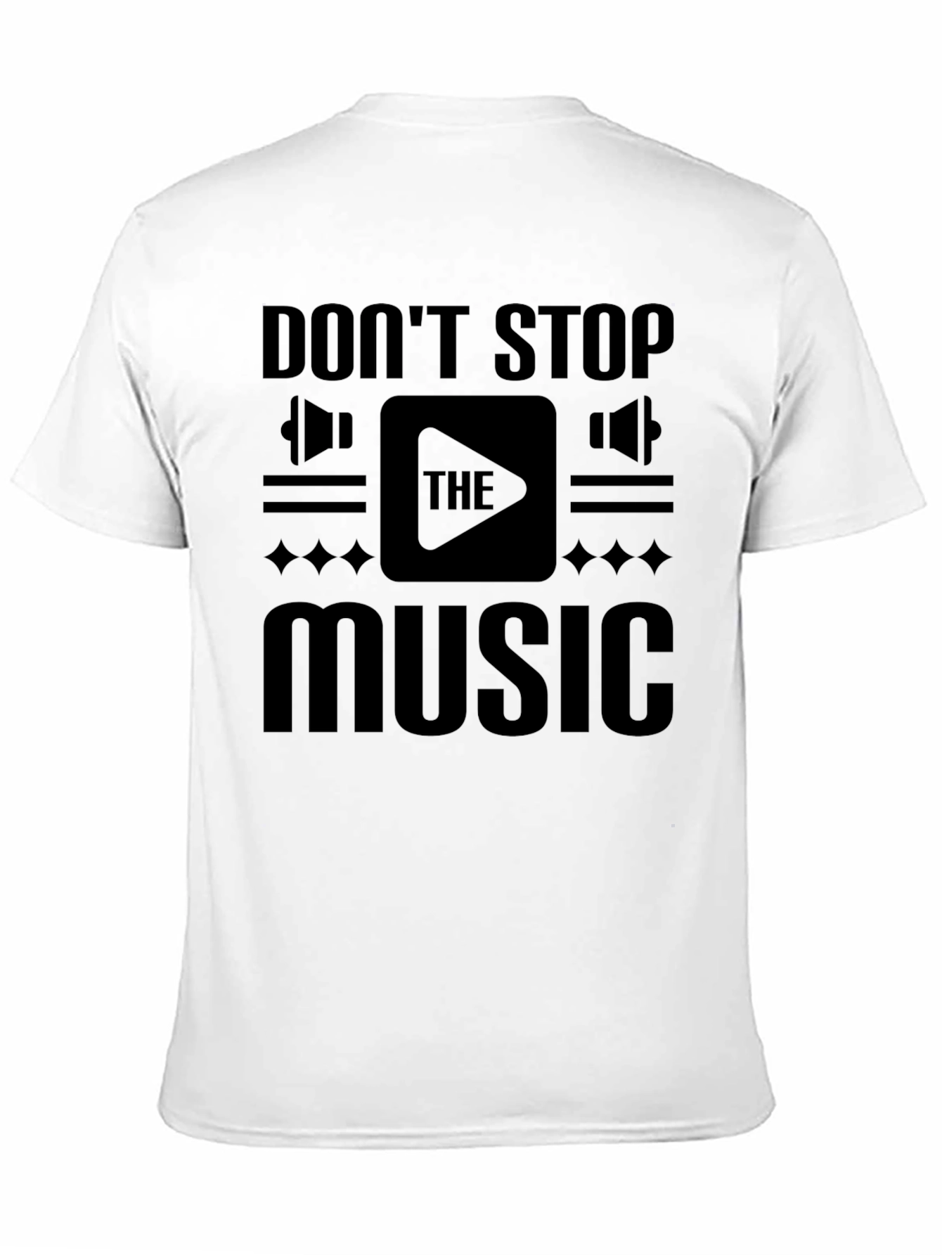 Dont Stop The Music Black Graphic Tee