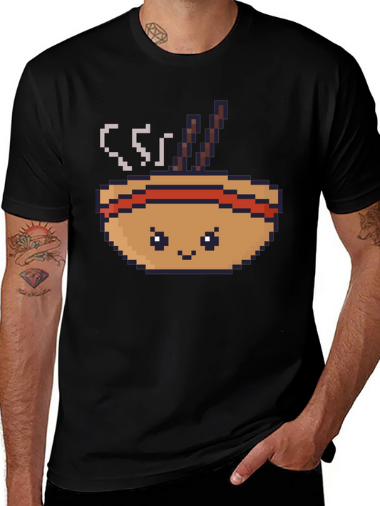 Pixel Ramen Bowl T-Shirt - Cute Kawaii Foodie Tee