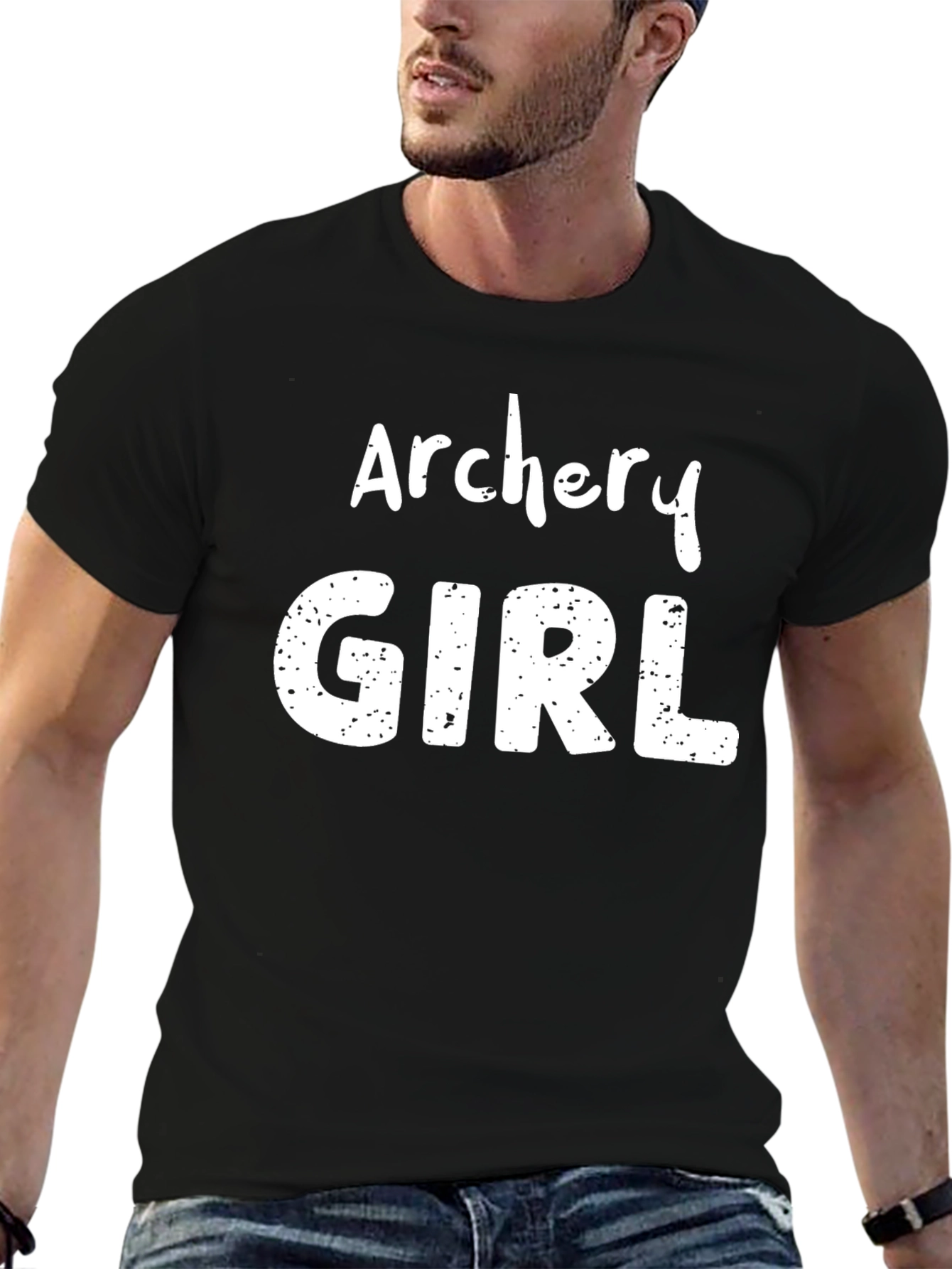 Archery Girl Graphic Tee - Sporty Casual Style