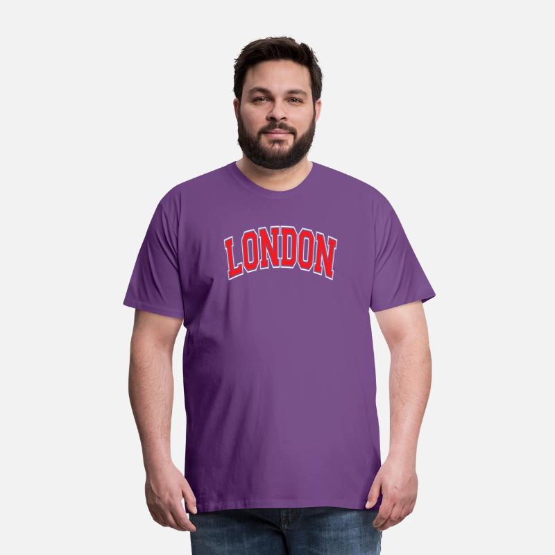 London England Uk Varsity Style Red Text
