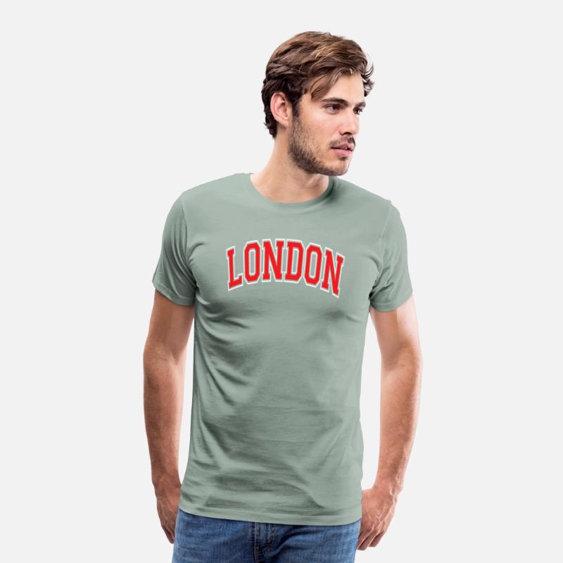 London England Uk Varsity Style Red Text