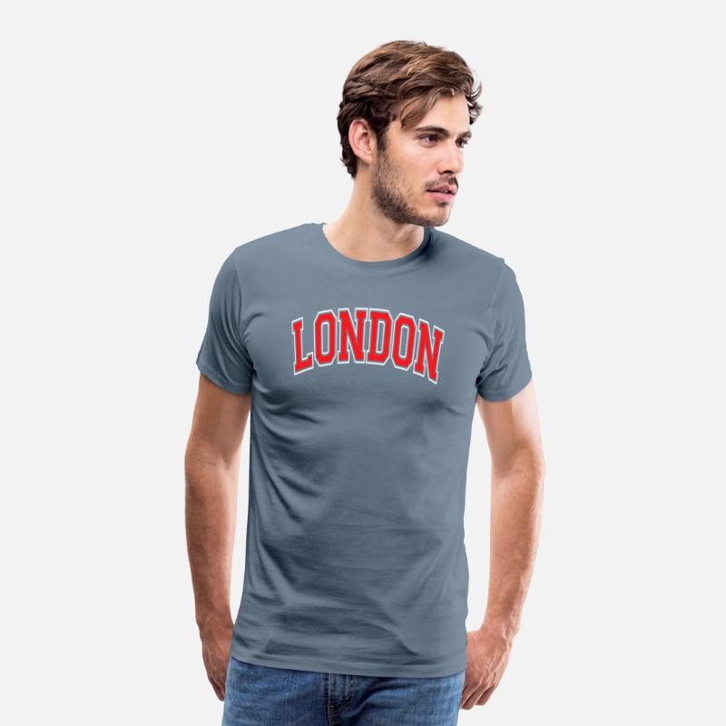 London England Uk Varsity Style Red Text
