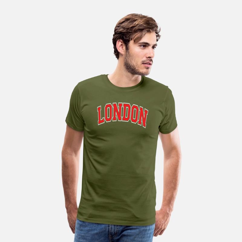 London England Uk Varsity Style Red Text
