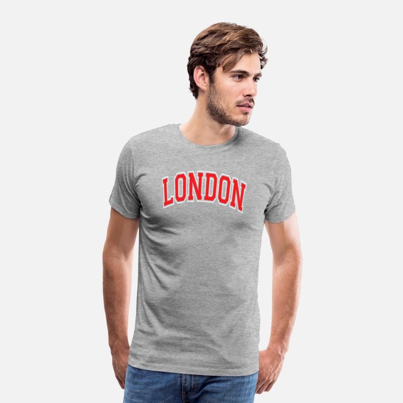 London England Uk Varsity Style Red Text