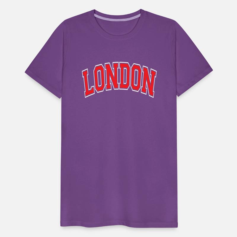 London England Uk Varsity Style Red Text