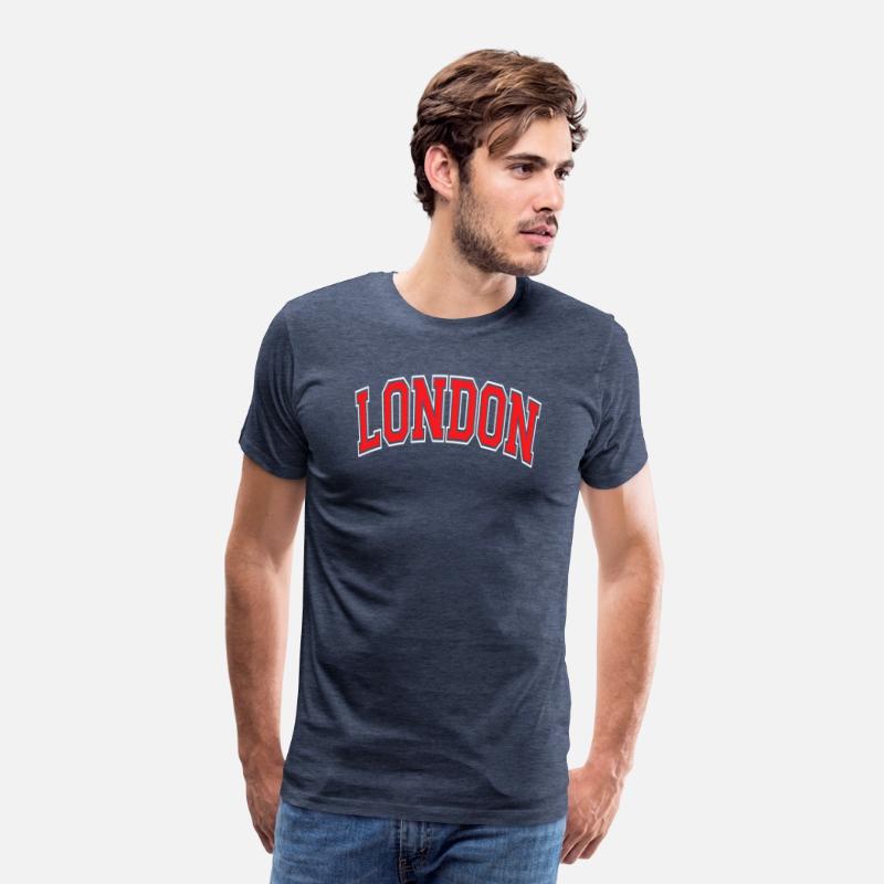 London England Uk Varsity Style Red Text