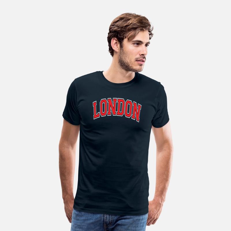 London England Uk Varsity Style Red Text