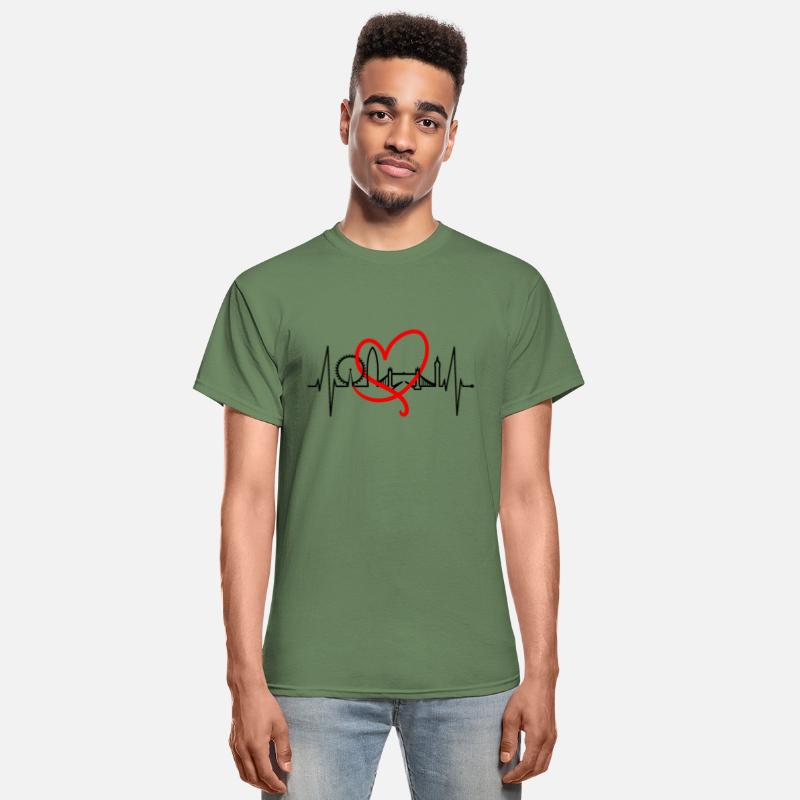 London Skyline Heartbeat England Fan Lover UK Gift