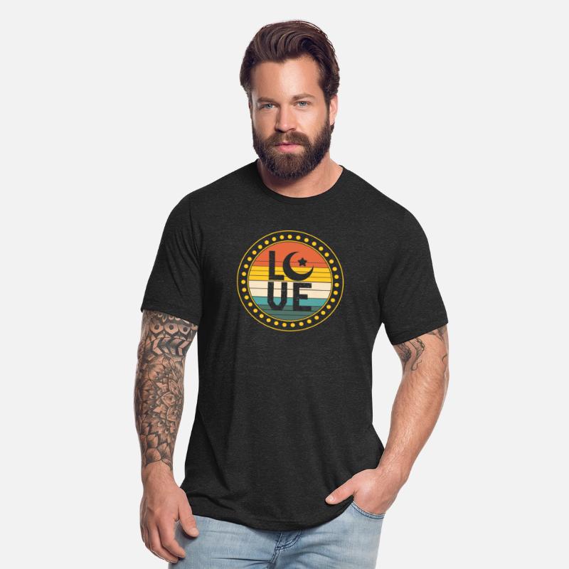 Love 3d Low Poly Crescent Symbol Shirt, Muslim