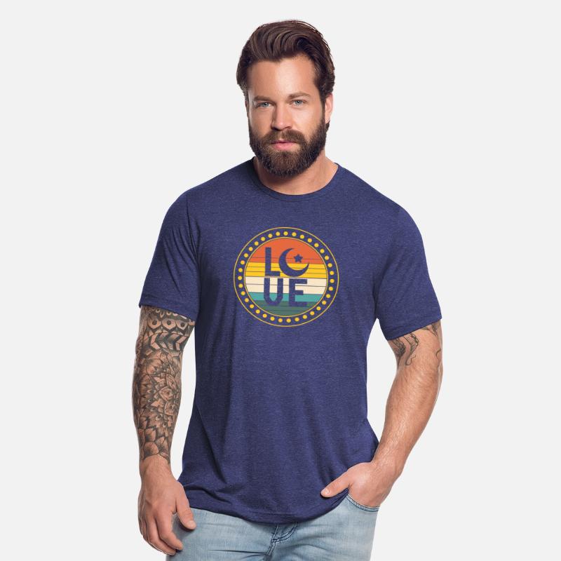 Love 3d Low Poly Crescent Symbol Shirt, Muslim