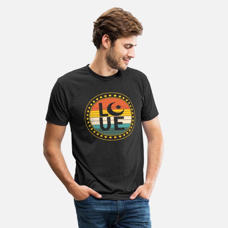 Love 3d Low Poly Crescent Symbol Shirt, Muslim