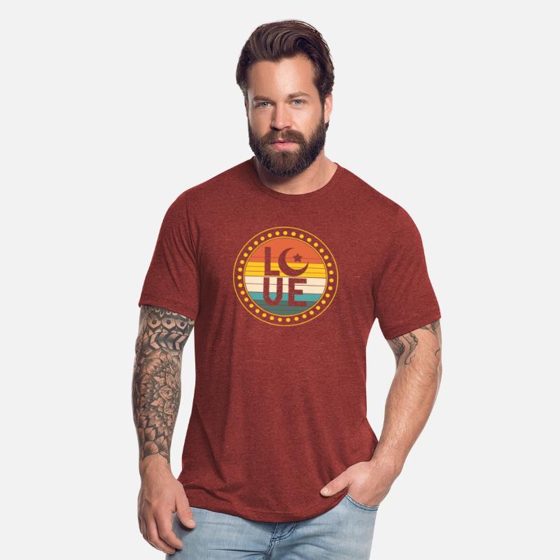 Love 3d Low Poly Crescent Symbol Shirt, Muslim