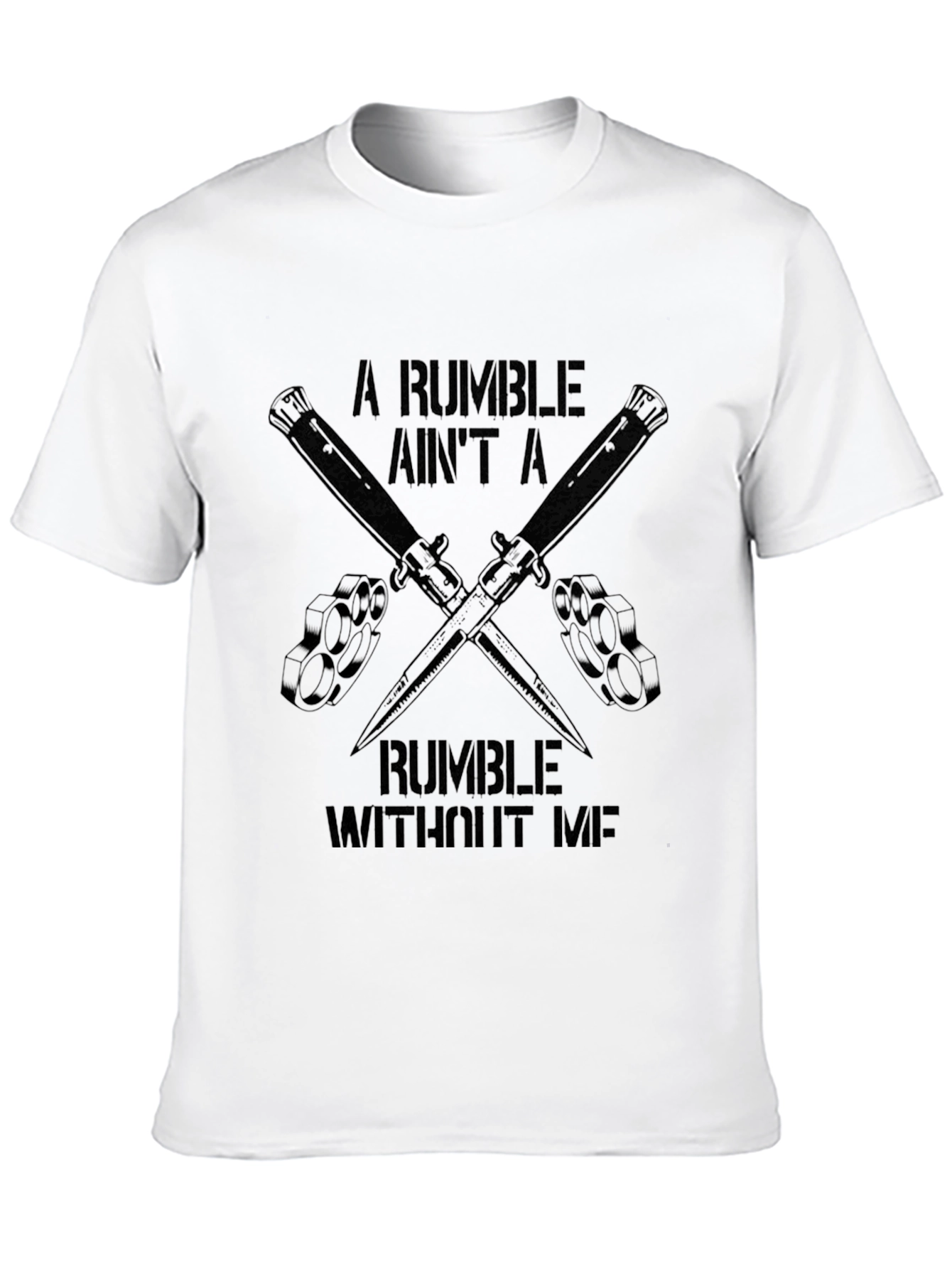 Rumble Knuckle Duster Knife Graphic T-Shirt