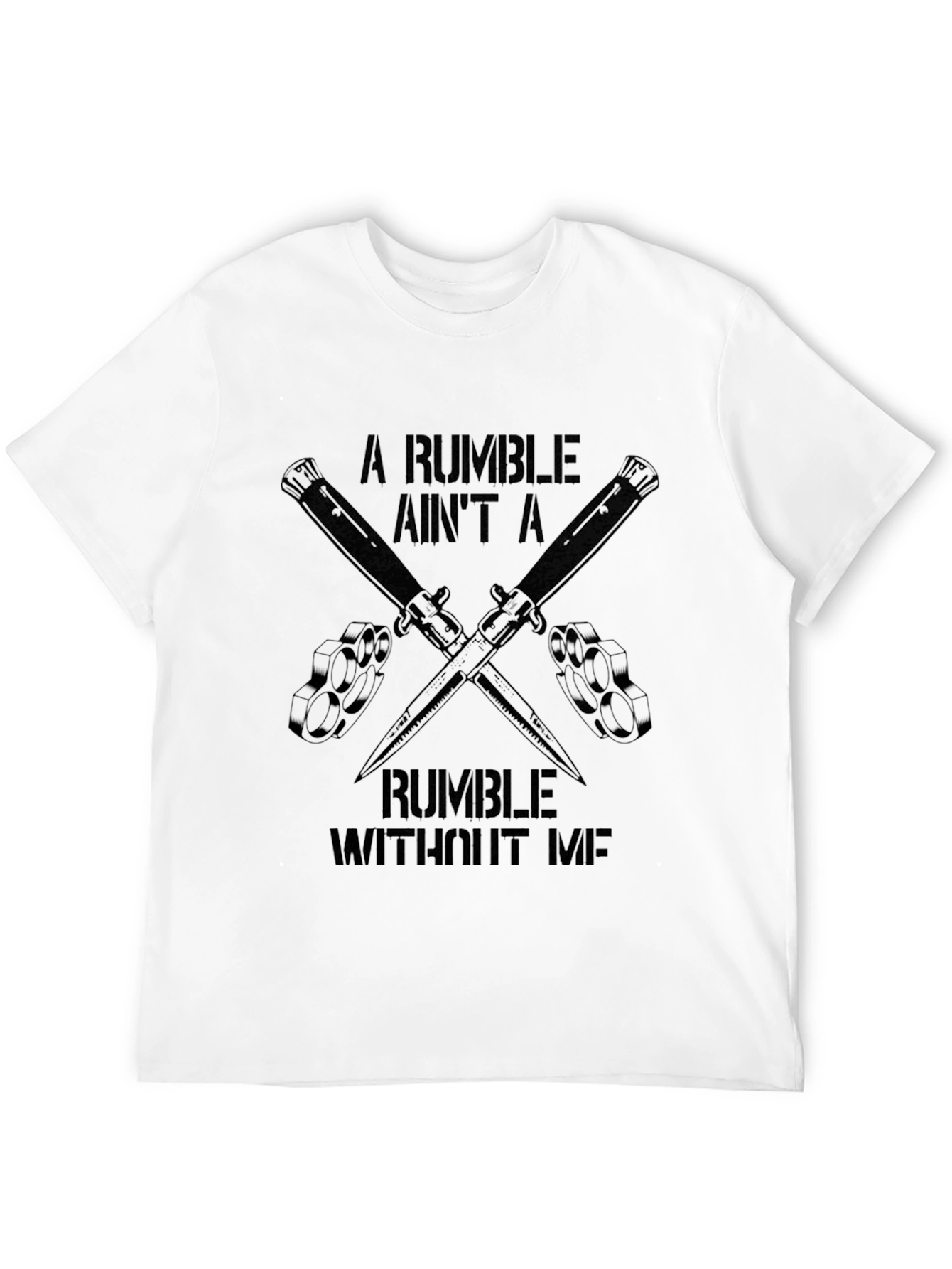 Rumble Knuckle Duster Knife Graphic T-Shirt