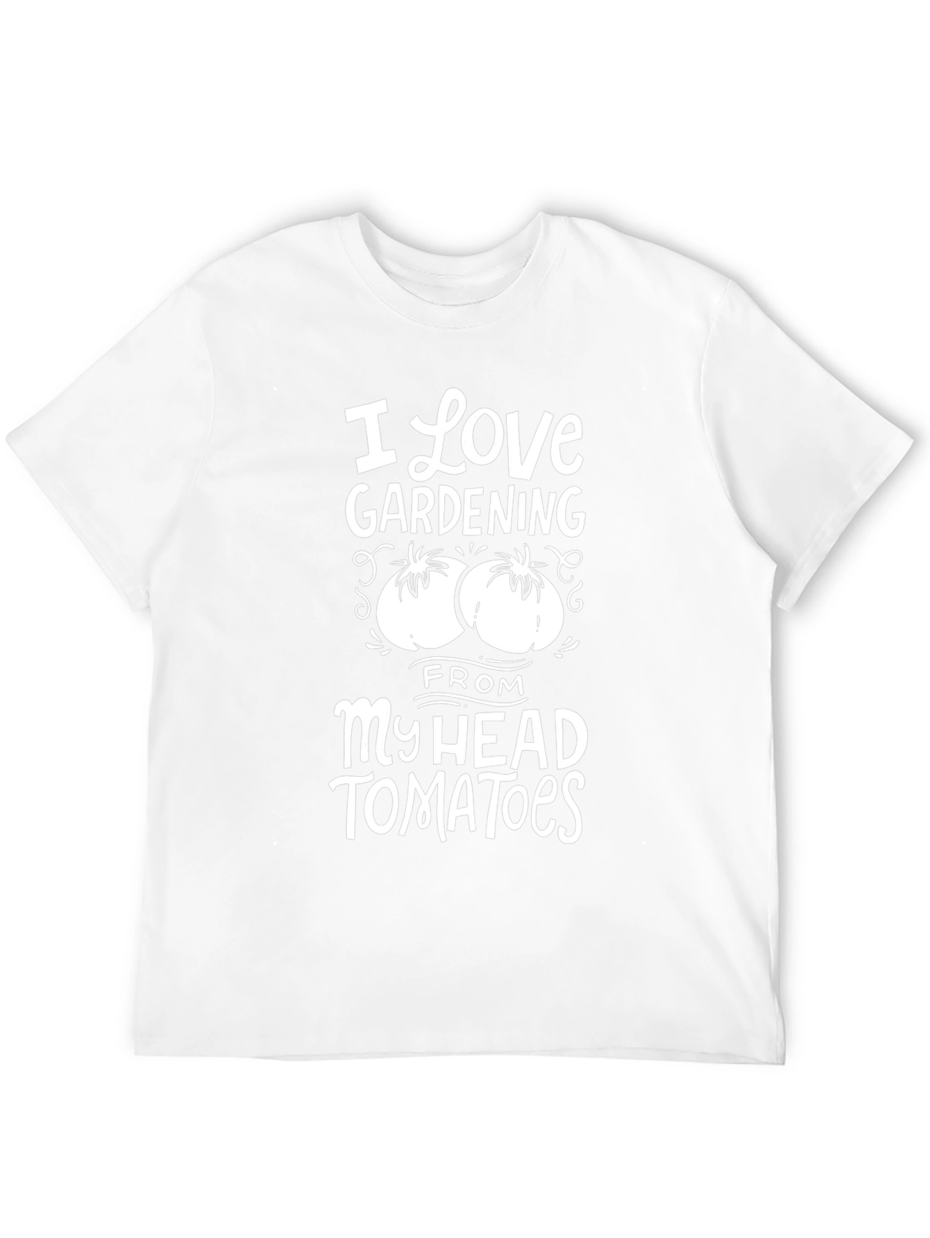 I Love Gardening From My Head Tomatoes Black T-Shirt