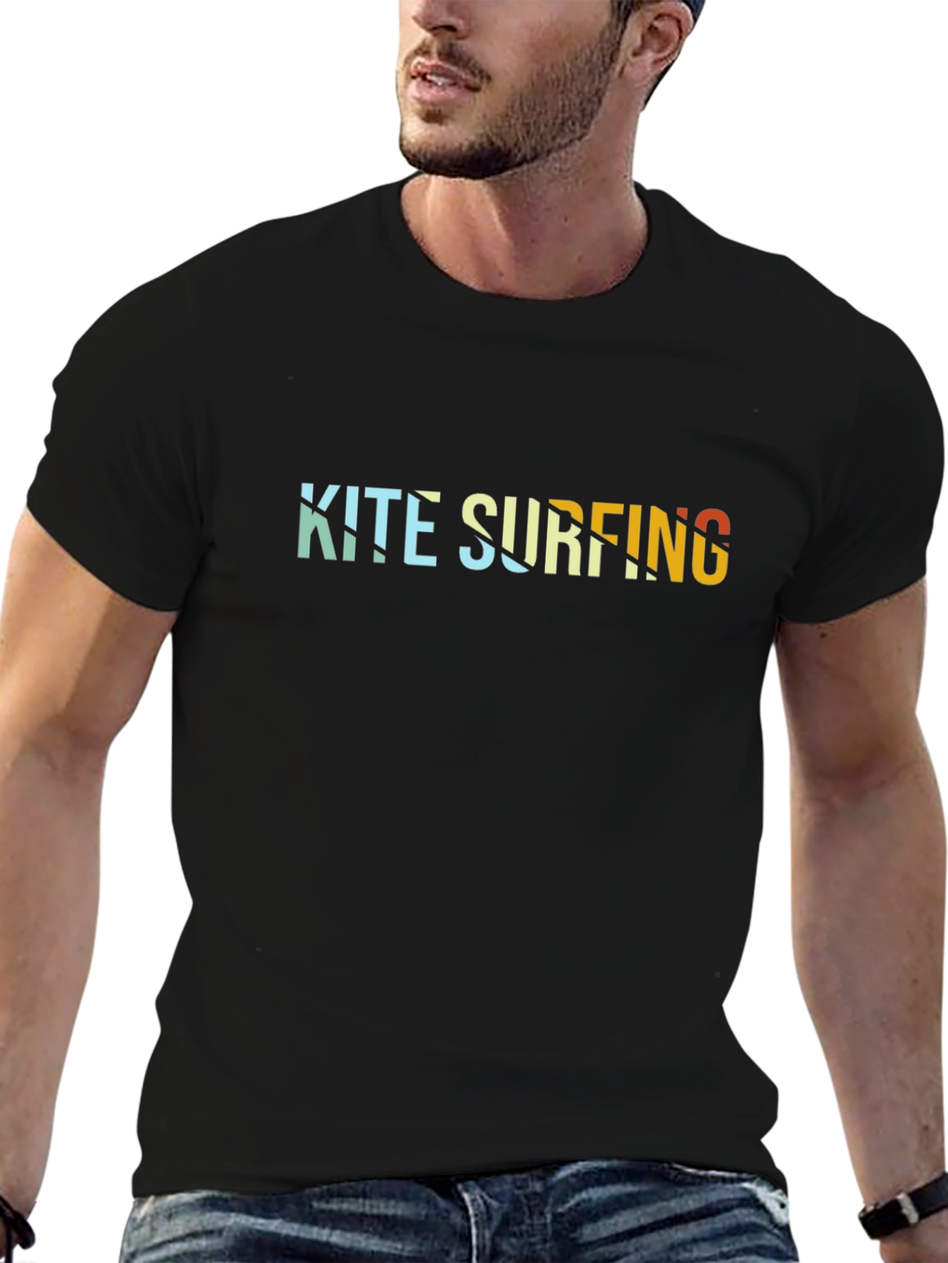 Kite Surfing Graphic Tee - Retro Style