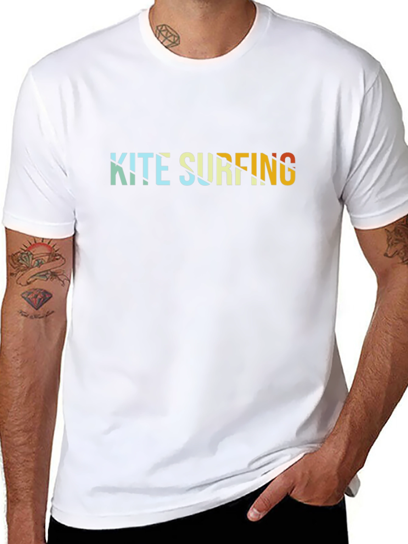 Kite Surfing Graphic Tee - Retro Style