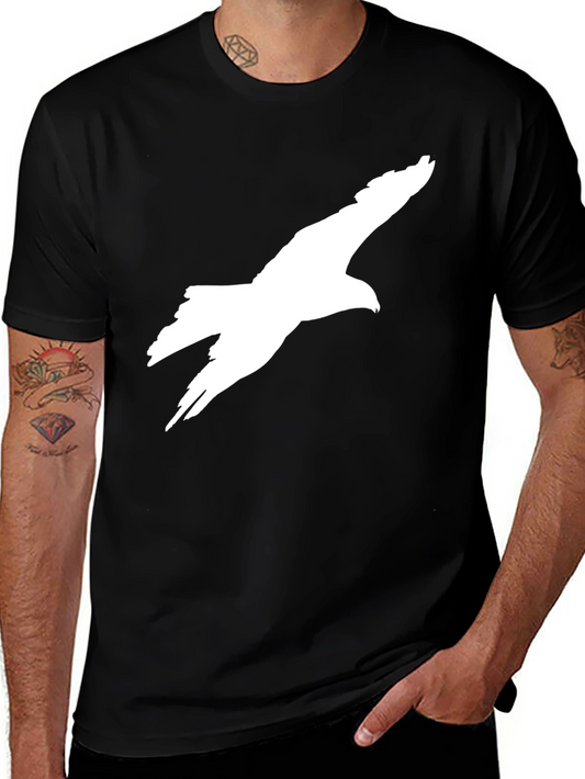 Black T-Shirt with Eagle Graphic