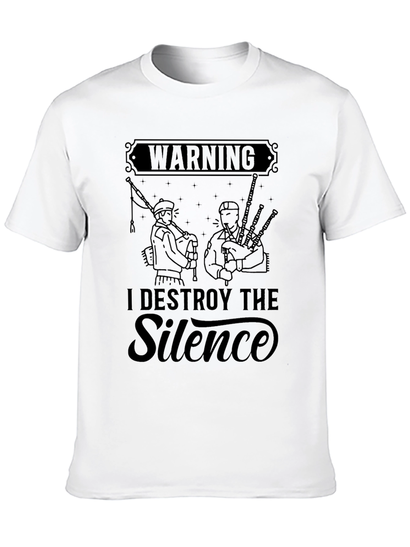 Destroy the Silence Bagpipe T-Shirt