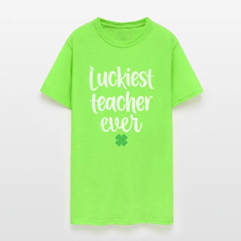 Luckiest Teacher Ever St Patricks Day Clover