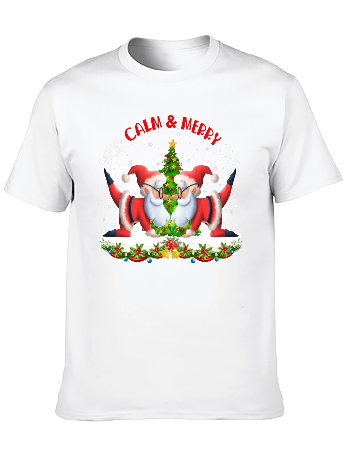 Keep Calm & Merry On Santa T-Shirt