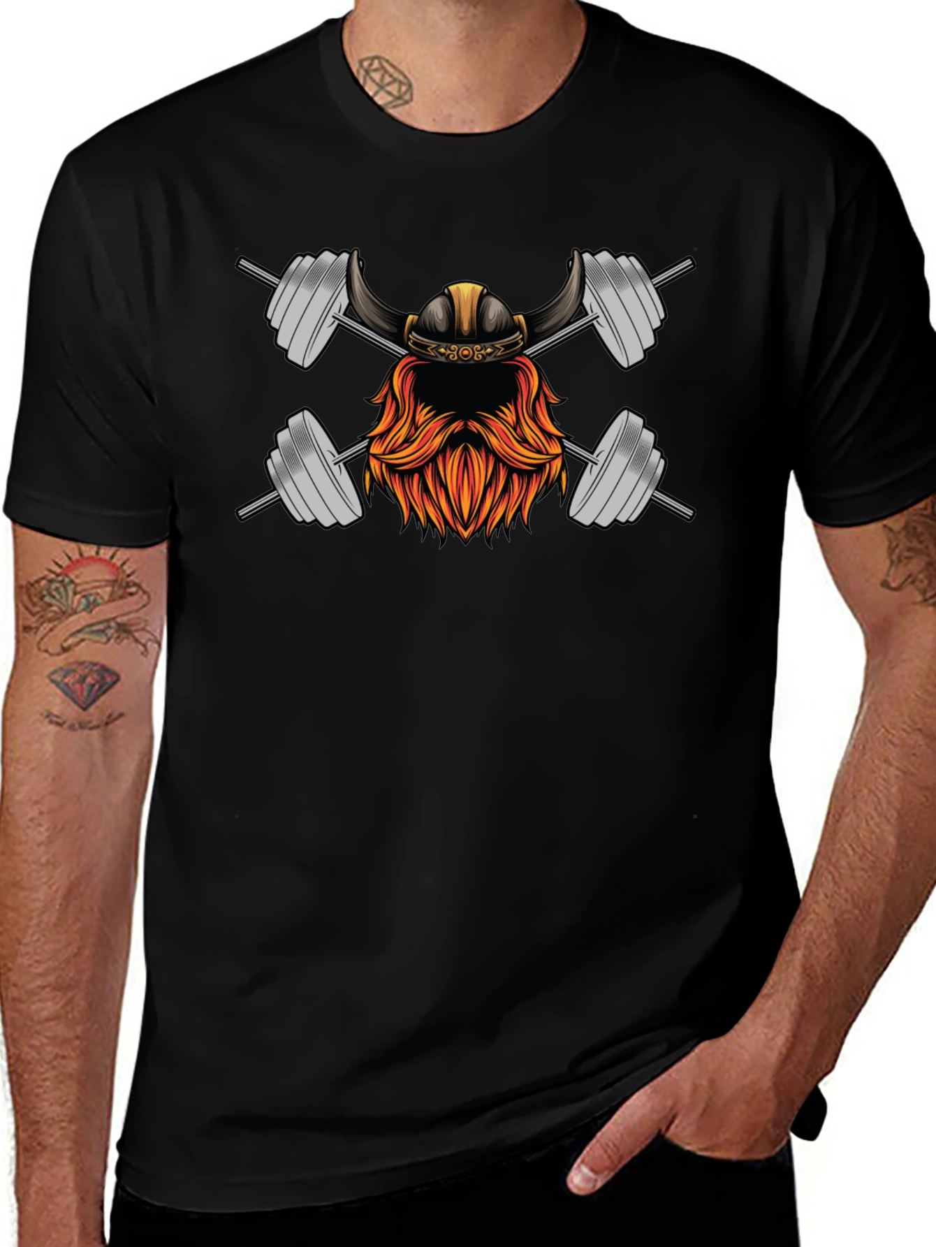 Viking Gym Warrior Black T-Shirt