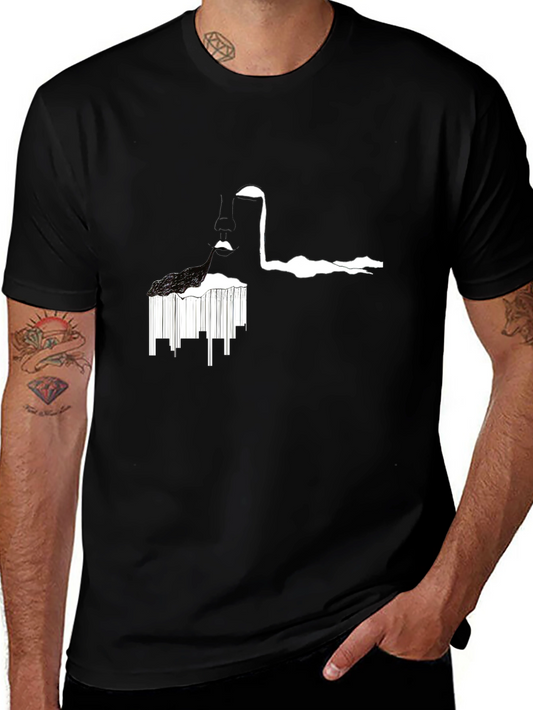 Abstract Black T-Shirt