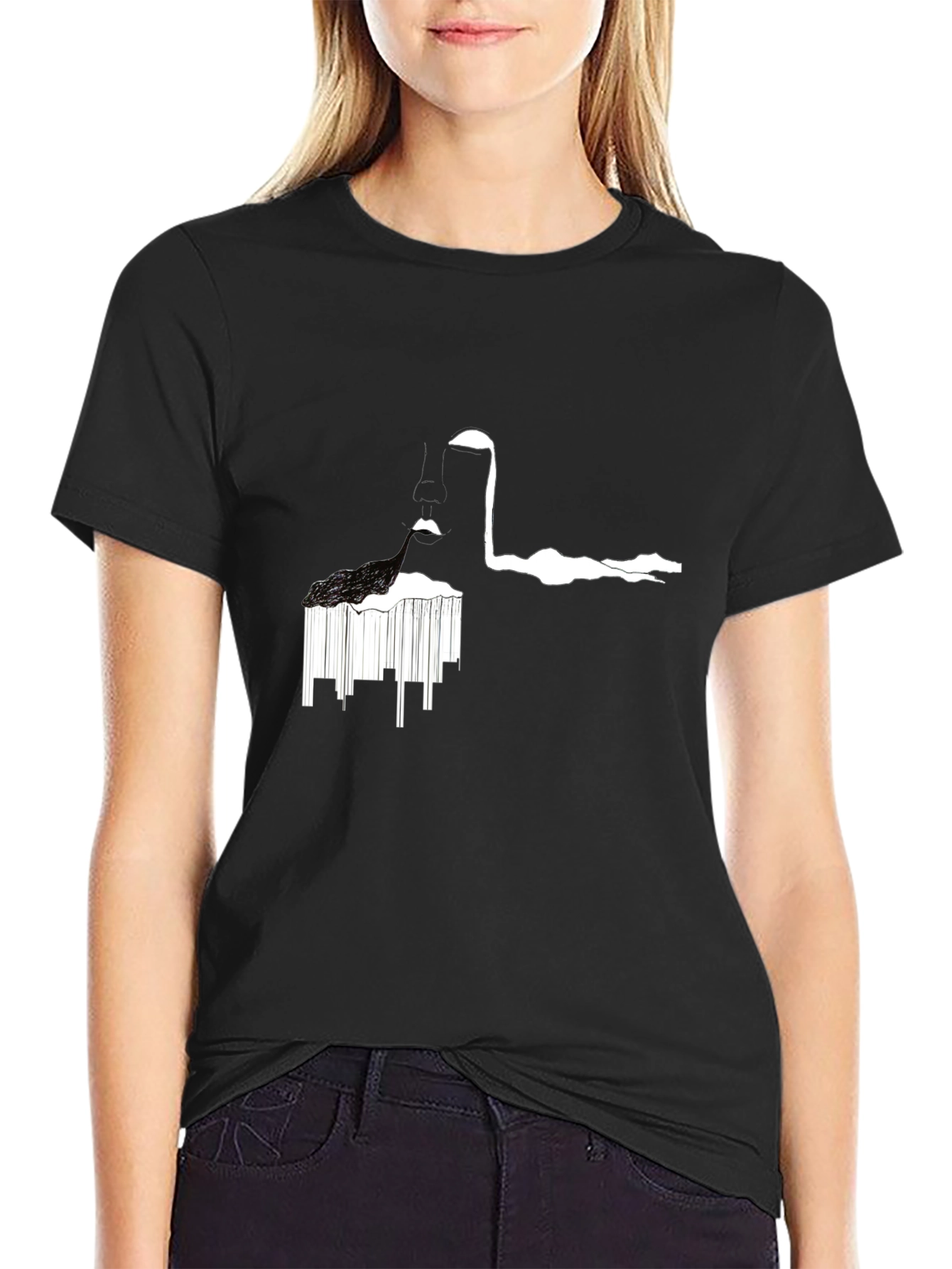 Abstract Black T-Shirt