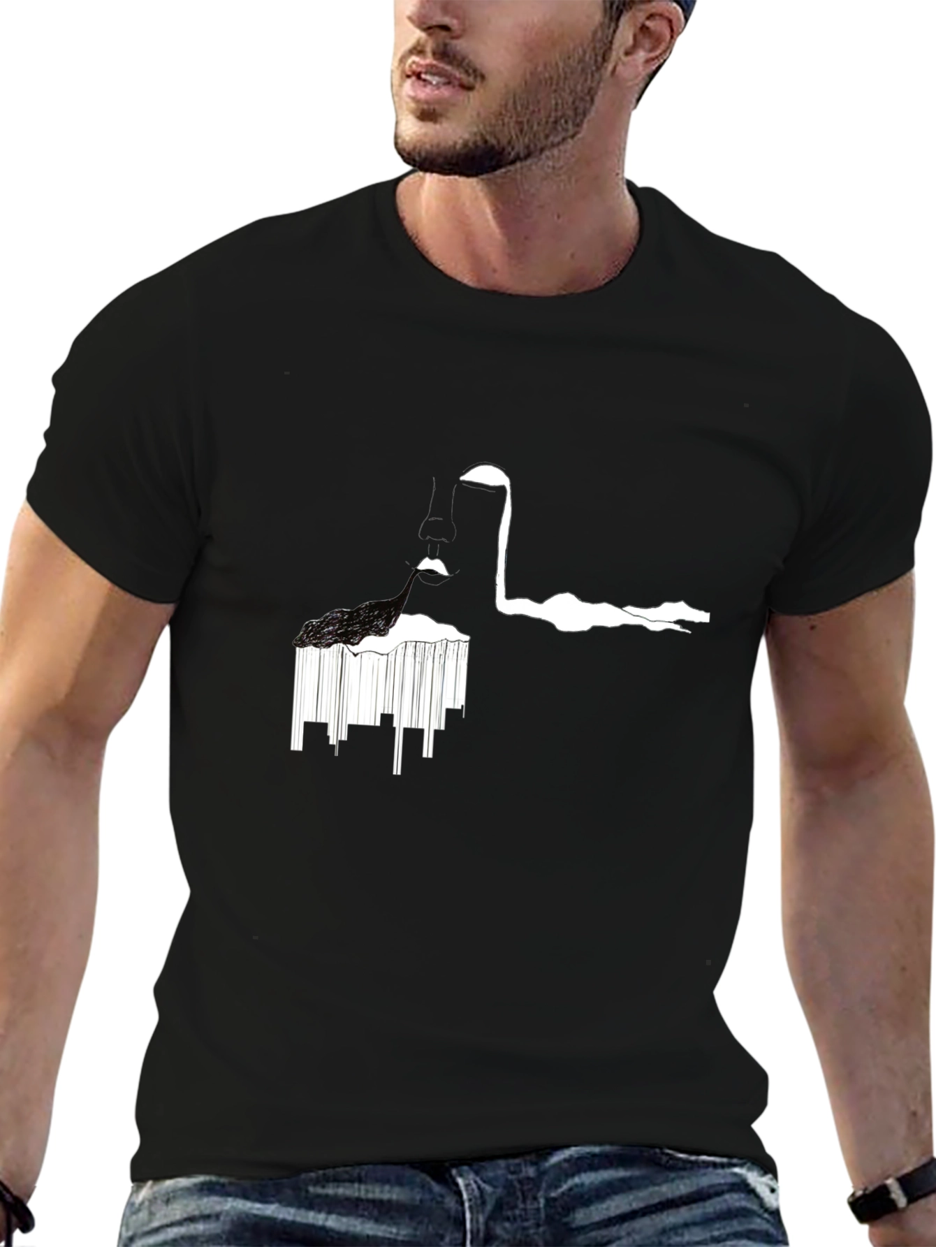 Abstract Black T-Shirt