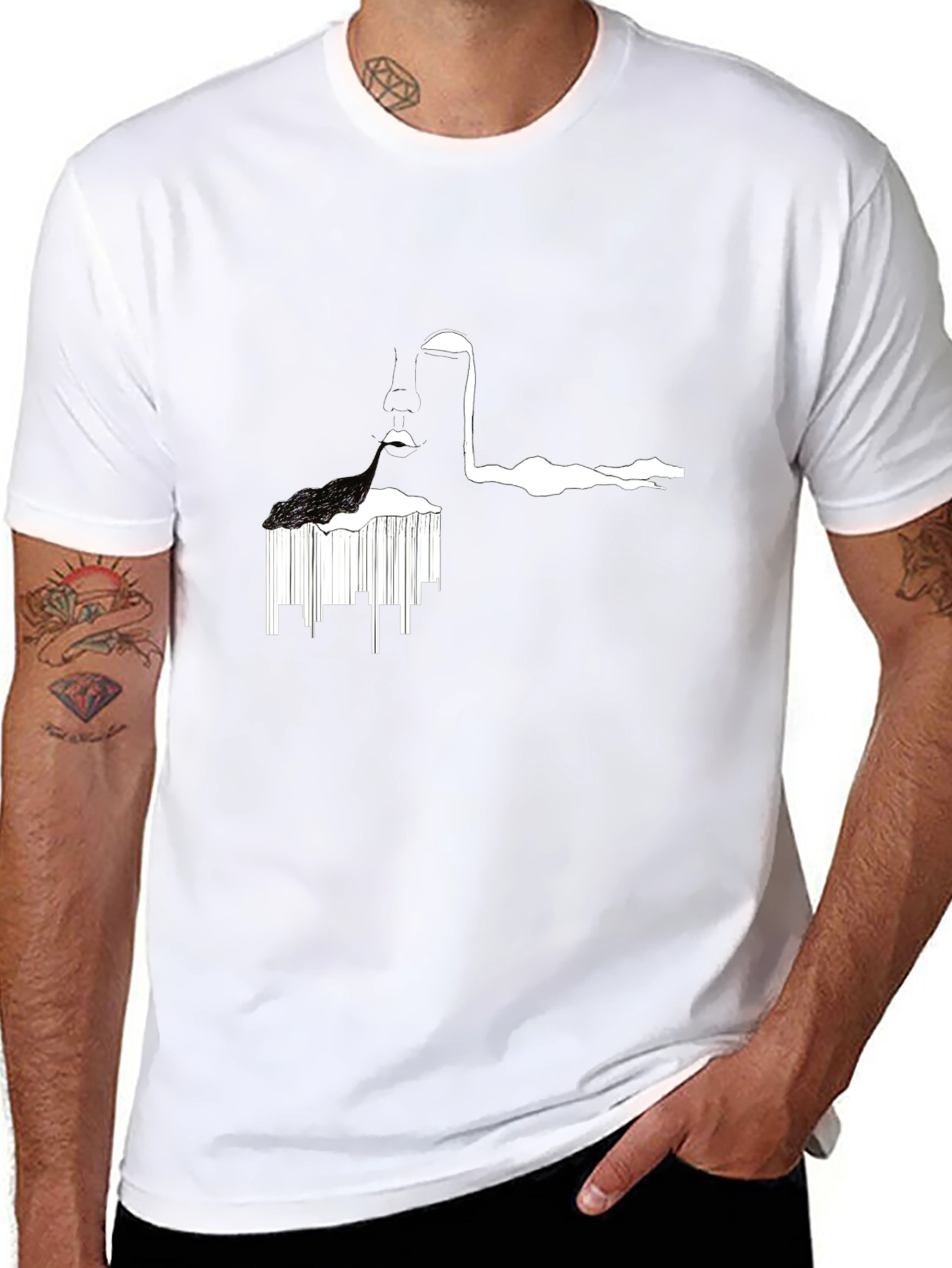 Abstract Black T-Shirt