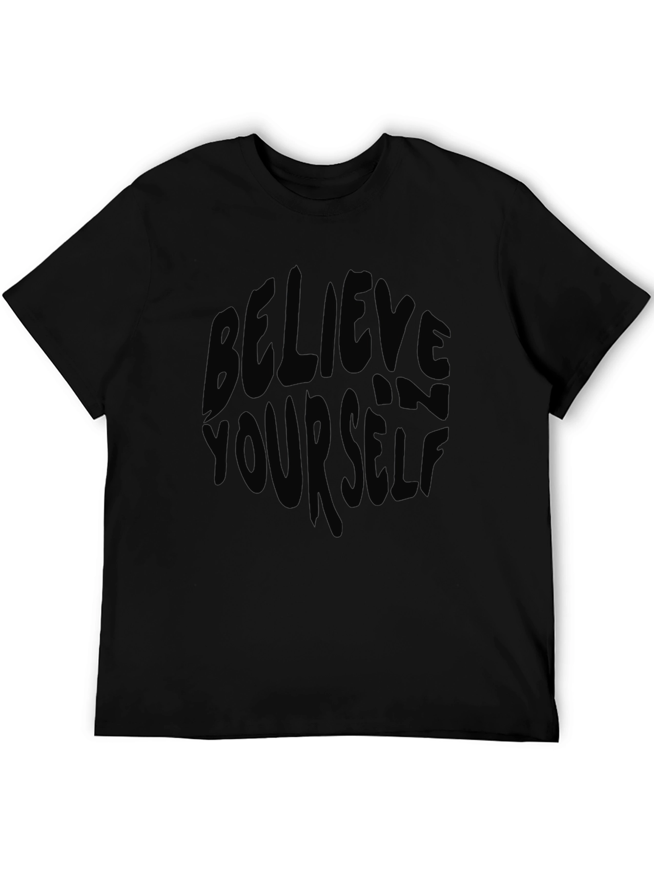 Believe Yourself Black Graphic Tee