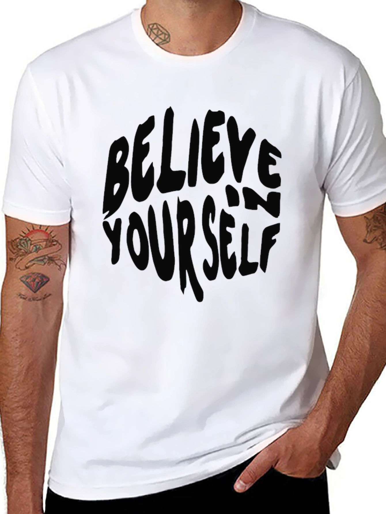 Believe Yourself Black Graphic Tee