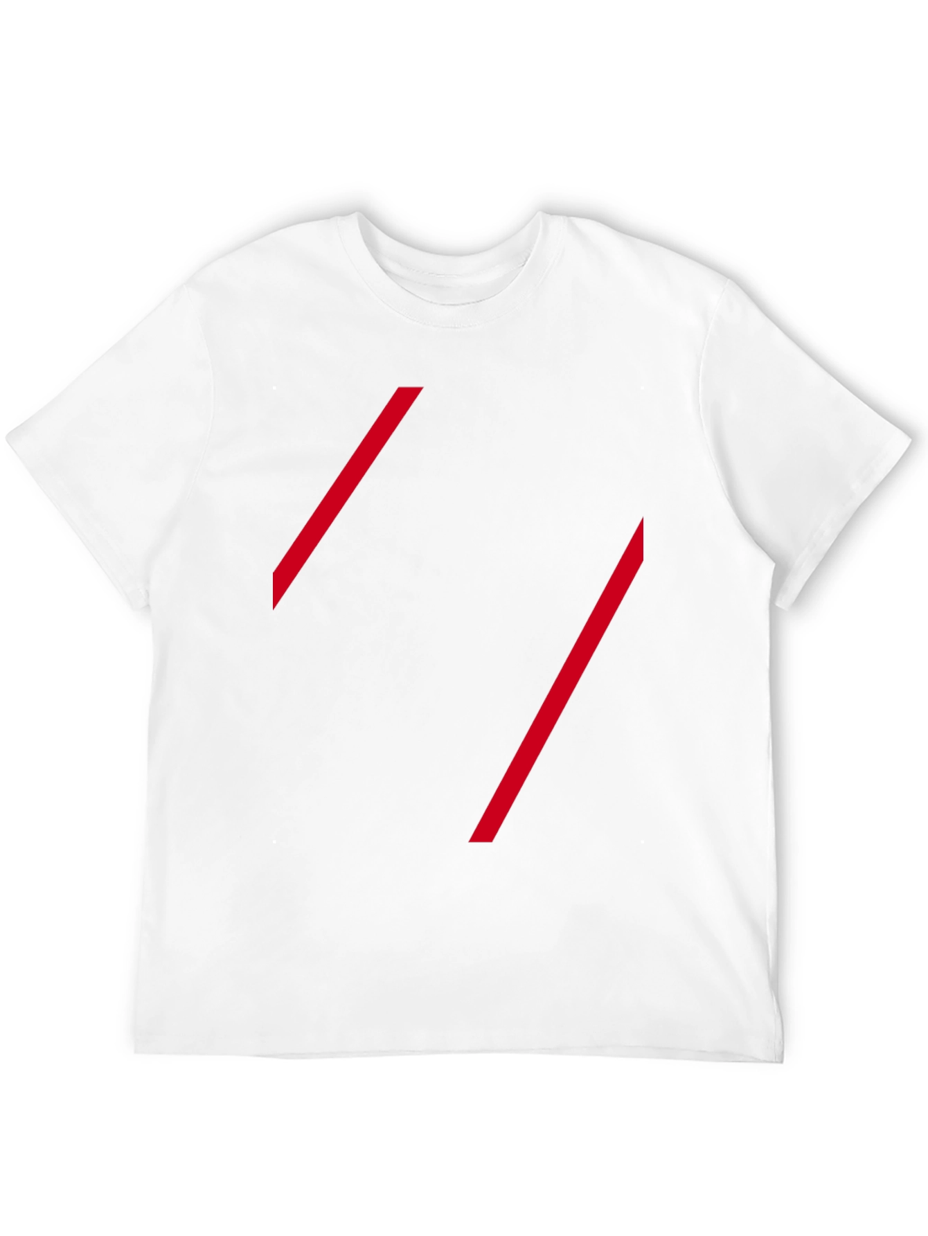Modern Black Tee with Red Diagonal Lines
